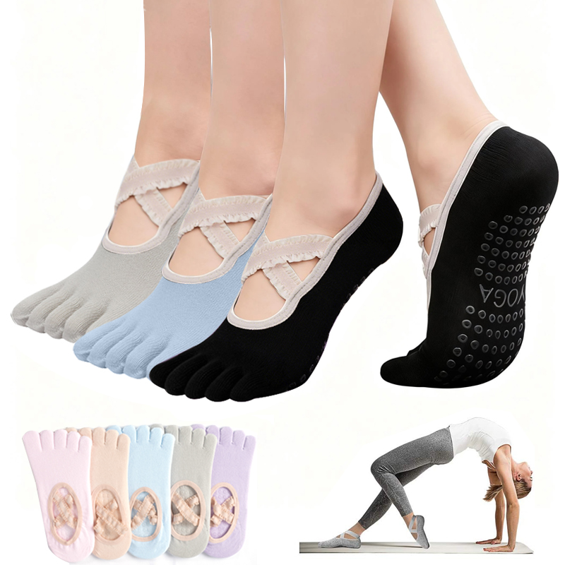 Pilates Yoga Studio - جوارب بيلاتس نسائية مضادة للانزلاق، جوارب