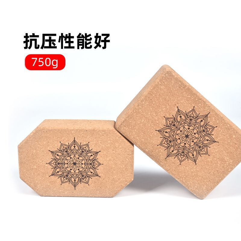 Yoga Block Cork - مجموعة مكعبات اليوغا الفلين المثمنة عالية