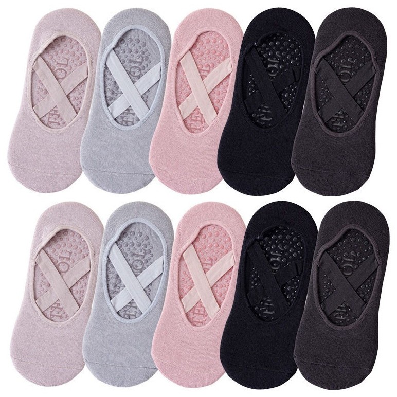 1/3 زوج من جوارب اليوغا النسائ - مراجعة Pilates Yoga Towel وسعره